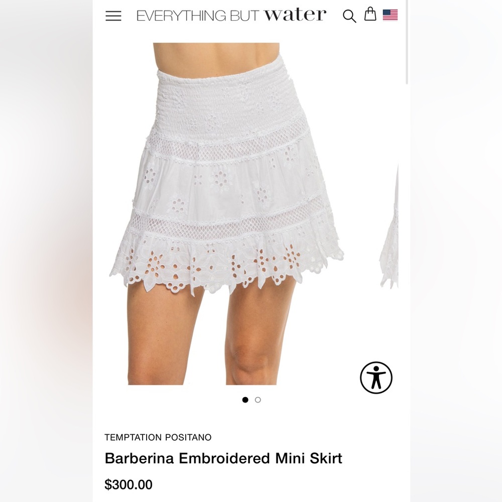 Temptation Positano Blue Mini Skirt